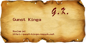 Gunst Kinga névjegykártya